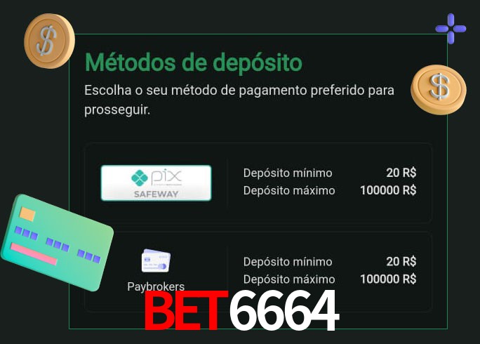 O cassino Bet6664 oferece uma grande variedade de métodos de pagamento